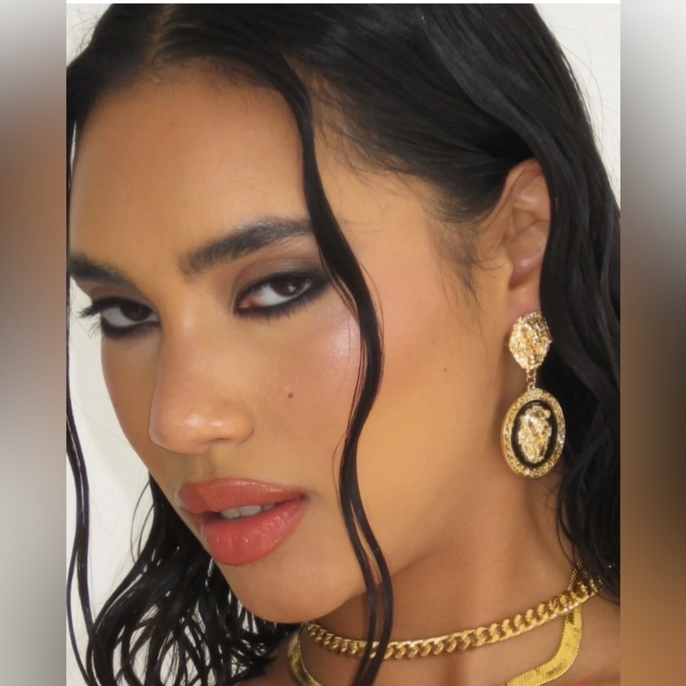 Sassy Studs Lion Drop Earrings - Picture 1 of 15